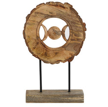 Load image into Gallery viewer, Wooden Triple Moon Ornament