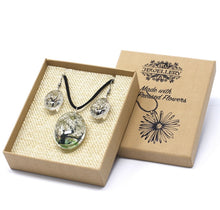 Load image into Gallery viewer, Pressed Flower Tree of Life Jewellery Set