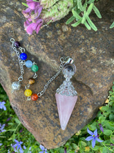 Load image into Gallery viewer, Crystal, Gemstone & Metal Pendulums