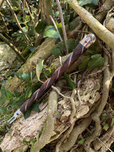Load image into Gallery viewer, Twisted Teak Wood & Gemstone Wands