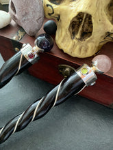 Load image into Gallery viewer, Twisted Teak Wood & Gemstone Wands