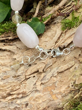 Load image into Gallery viewer, Rose Quartz, Tourmaline & Sterling Silver Necklace