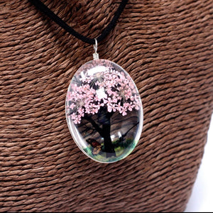 Pressed Flower Tree of Life Jewellery Set
