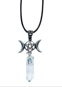Triple Moon Crystal Necklaces