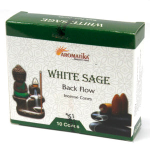 aromatika white sage backflow incense